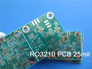 2Στρώμα 25mil RO3210 PCB κεραμικό γεμάτο PTFE ενισχυμένο με υφαντική ίνες γυαλιού 0,76mm Immersion Gold