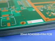 Υβριδικά PCB 6 στρώσεων 2.24mm Tg170 FR-4 και 20mil RO4003C συνδυασμένα