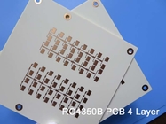 4 PCB υψηλής συχνότητας στρώματος 6,6 Mil RO4350B και 10 Mil RO4350B για το σύστημα ραντάρ