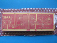 Υβριδικό υβριδικό PCB PCB Rogers RO4350 6.6mil+FR4 10-στρώματος με την κόκκινους μάσκα ύλης συγκολλήσεως και το χρυσό βύθισης