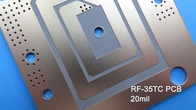 Taconic πίνακας κυκλωμάτων PCB 20mil 0.508mm RF-35TC RF υψηλής συχνότητας RF-35TC με τη μαύρους μάσκα ύλης συγκολλήσεως και το χρυσό βύθισης