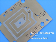 Η Taconic υψηλή συχνότητα RF-35TC τύπωσε το PCB μικροκυμάτων RF-35TC πινάκων κυκλωμάτων 10mil 0.254mm με το χρυσό βύθισης