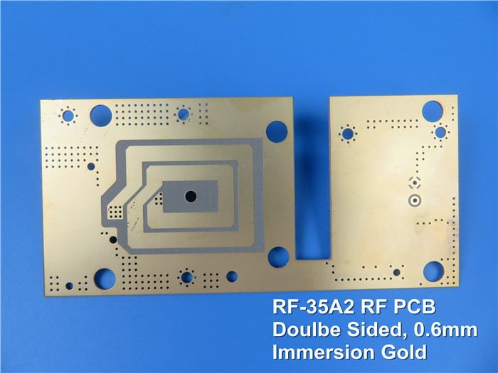 RF-35A2 τα PCB 20mil RF διπλασιάζουν τον πλαισιωμένο χρυσό βύθισης επιστρώματος πινάκων κυκλωμάτων υψηλής συχνότητας για τον υπερβολικά χαμηλό ενισχυτή δύναμης απώλειας