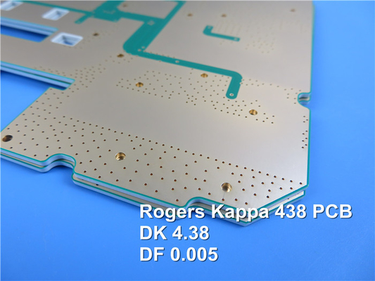 Η κάπα 438 PCB Rogers 60mil 1.524mm DK 4,38 RF τύπωσε τον πίνακα κυκλωμάτων με το χρυσό βύθισης για τους ασύρματους μετρητές