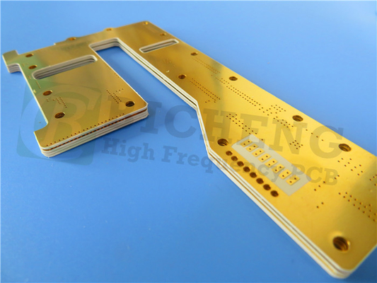 DiClad 527 υψηλής συχνότητας PCB κατασκευασμένο σε 20mil 0,508mm υποστρώματα με διπλό πλευρικό χαλκό και βύθιση χρυσού