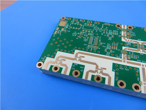 8-Layer RO4350B + Isola I-Tera® MT40 multilayer Hybrid RF PCB with blind vias (L1–L2, L7–L8) and 50Ω single-ended impedance control withstand multiple SMT reflow soldering cycles