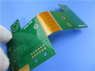 4 ευκίνητος-άκαμπτο PCB στρώματος που στηρίζεται σε 1.6mm FR4 και 0.2mm Polyimide με τη χρυσή και πράσινη μάσκα ύλης συγκολλήσεως βύθισης για το όργανο