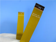 Διπλός πίνακας κυκλωμάτων στρώματος εύκαμπτος τυπωμένος σε Polyimide με την κίτρινη μάσκα και τονωτικό pi για το λεπτό διακόπτη