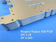 Κάπα 438 πίνακας κυκλωμάτων μικροκυμάτων Rogers 40mil 1.016mm DK 4,38 PCB με το χρυσό βύθισης για τα διανεμημένα συστήματα κεραιών