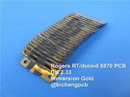 Rogers RT/Duroid 5870 20mil 0.508mm διπλό Sied RF υψηλής συχνότητας PCB PCB για τις εφαρμογές κυμάτων χιλιοστόμετρου