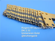 PCB υψηλής συχνότητας Rogers RT/Duroid 5870 62mil 1.575mm για το σημείο για να δείξει τις ψηφιακές ραδιο κεραίες