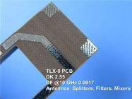 Taconic tlx-8 PCB υψηλής συχνότητας πίνακας κυκλωμάτων 62mil 1.575mm tlx-8 RF με OSP