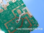 Υβριδική υψηλή συχνότητα RF PCB 6 στρωμάτων που στηρίζεται σε 10mil 0.254mm RO4350B και FR-4 με τυφλό μέσω