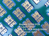 Διπλό πλαισιωμένο PCB υψηλής συχνότητας Rogers TC350 που στηρίζεται στον πυρήνα 10mil με το χρυσό βύθισης για τους συνδυαστές μικροκυμάτων.