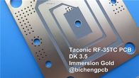 Taconic πίνακας κυκλωμάτων PCB 20mil 0.508mm RF-35TC RF υψηλής συχνότητας RF-35TC με τη μαύρους μάσκα ύλης συγκολλήσεως και το χρυσό βύθισης