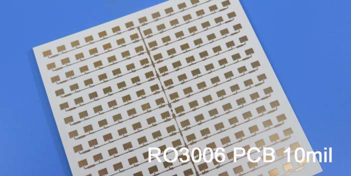 Η υψηλή συχνότητα Rogers RO3006 τύπωσε το 2-στρώμα Rogers 3006 PCB DK6.15 DF 0,002 πινάκων κυκλωμάτων 10mil χρυσό PCB μικροκυμάτων