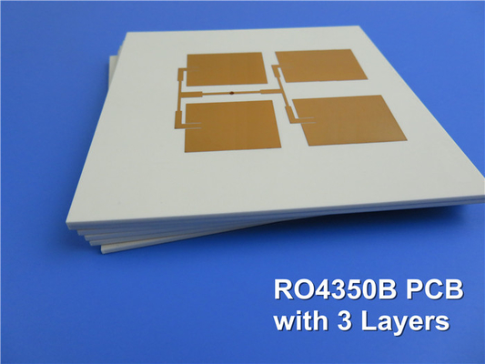 PCB υψηλής συχνότητας Rogers που στηρίζεται σε 60mil RO4350B και 6.6mil RO4350B με το χρυσό βύθισης για τον ασύρματο ενισχυτή