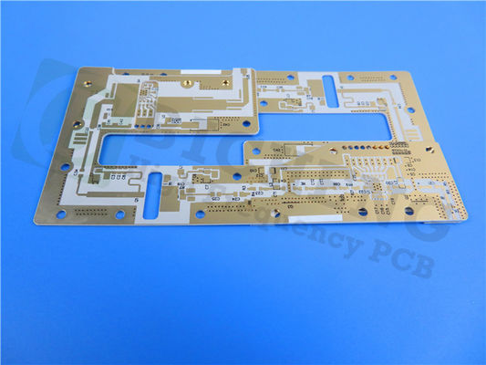 RF-60A πλακέτα τυπωμένου κυκλώματος PCB υψηλής συχνότητας 31mil 0,787mm διπλής στρώσης RF PCB με χρυσό εμβάπτισης