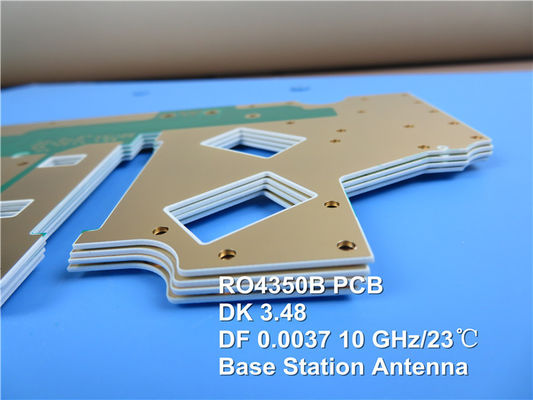 PCB υψηλής συχνότητας σε 2 στρώμα 1.6mm RO4350B με το χρυσό βύθισης