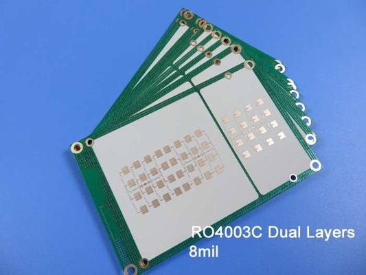 Διπλό πλαισιωμένο 8mil 0.203mm RF Rogers RO4003C PCB υψηλής συχνότητας PCB για την κεραία