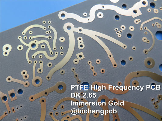 Πίνακας κυκλωμάτων PCB 1.5mm DK 2,65 PTFE RF υψηλής συχνότητας PTFE με το χρυσό βύθισης επιστρώματος χαλκού 3oz