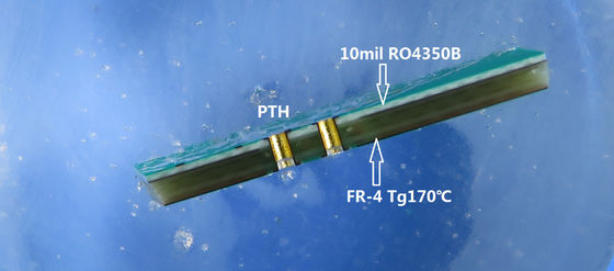 Υβριδικός πίνακας Bulit PCB σε Rogers 10mil RO4350B και FR-4 με το χρυσό βύθισης
