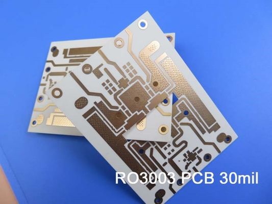 Rogers RO3003 High Frequency Printed Circuit Board 2-Layer Rogers 3003 30mil 0.762mm PCB με DK3.0 DF 0.001 για RF μικροκυμάτων