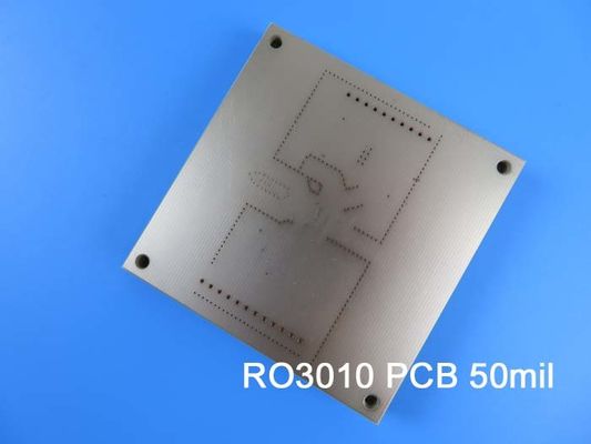 Rogers RO3010 RF Πλακέτα Τυπωμένου Κυκλώματος 2-στρώσεων Rogers 3010 50mil 1.27mm RF/Μικροκυμάτων PCB με Εμβαπτιζόμενο Ασήμι